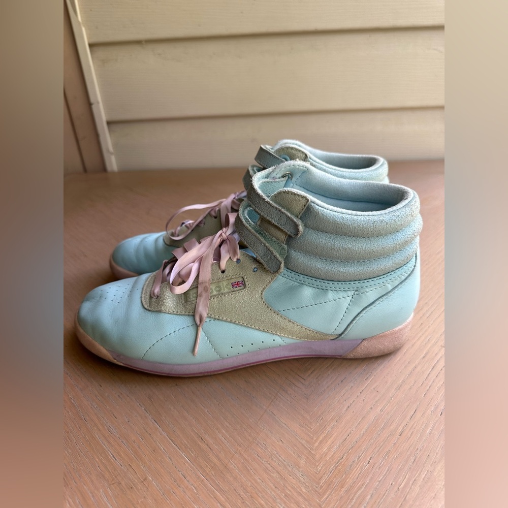 Reebok freestyle 25th anniversary high tops in pastel